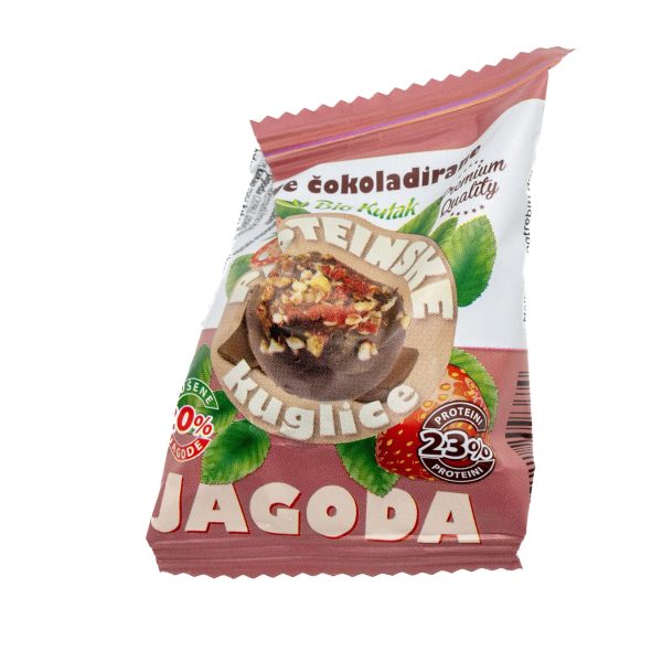 Proteinske kuglice jagoda 30g Bio Kutak